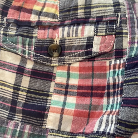 American Eagle shorts EUC no stretch. Low rise size 8 plaid patchwork - Picture 6 of 8